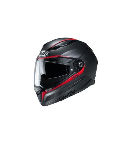 CASQUE HJC F70 INTEGRAL FERON NOIR ET ROUGE