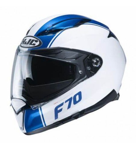 CASQUE HJC F70 INTEGRAL MAGO BLANC BLEU TAILLE S