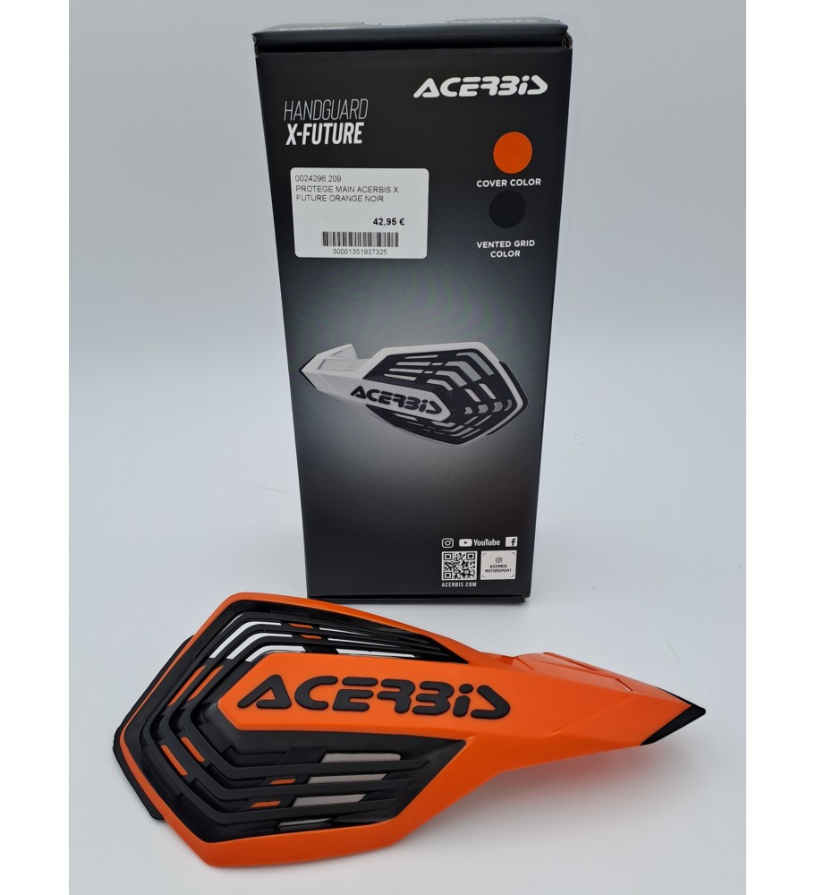 PROTEGE MAIN ACERBIS X FUTURE ORANGE NOIR POUR GUIDON 22MM