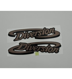 DECORS YAMAHA DIVERSION BRONZE FOND VERT 23 X 5 CM