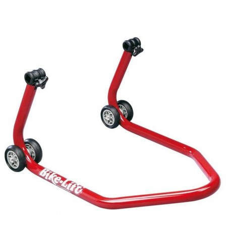 BEQUILLE ARRIERE UNIVERSELLE BIKE LIFT ROUGE EN L