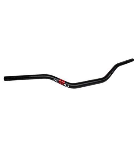 GUIDON  KRM 28.6MM ALU KRM PRO RIDE NOIR ET ROUGE