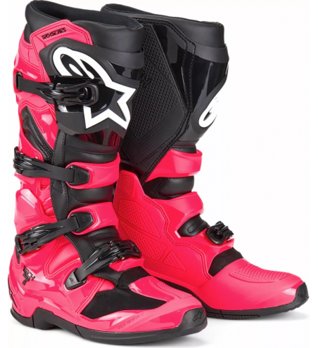 BOTTES ALPINESTAR TECH 7 ROSE ET NOIR TAILLE 7