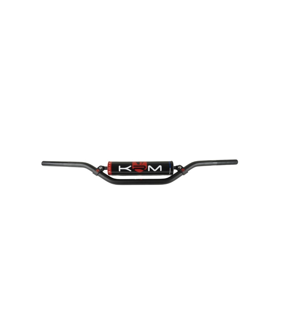 GUIDON KRM NOIR/ROUGE AVEC BARRE AVEC MOUSSE 22MM